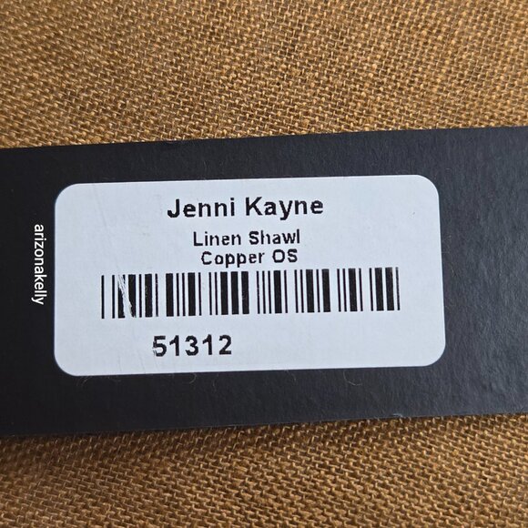 NWT Jenni Kayne Linen Shawl Scarf Copper - Picture 2 of 11